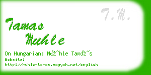 tamas muhle business card